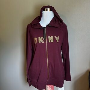 ❌SOLD❌DKNY Sport Logo Zip Hoodie NWT Large